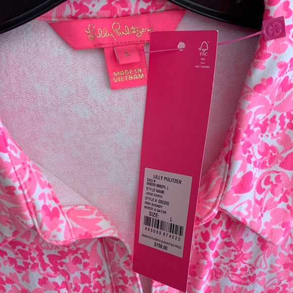 Lilly Pulitzer Pink Patterned Jorgie Romper - Picture 2 of 6